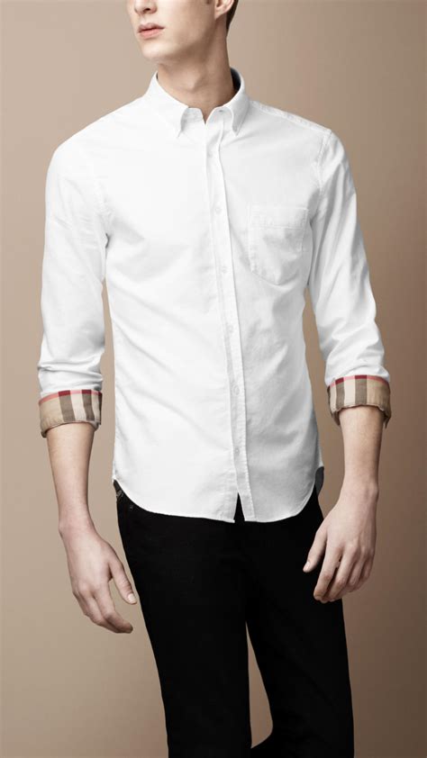 burberry white shirt women|burberry white shirts for men.